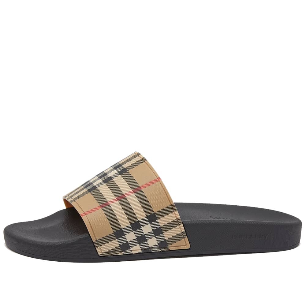 

Шлепанцы Burberry Furley Check Slide