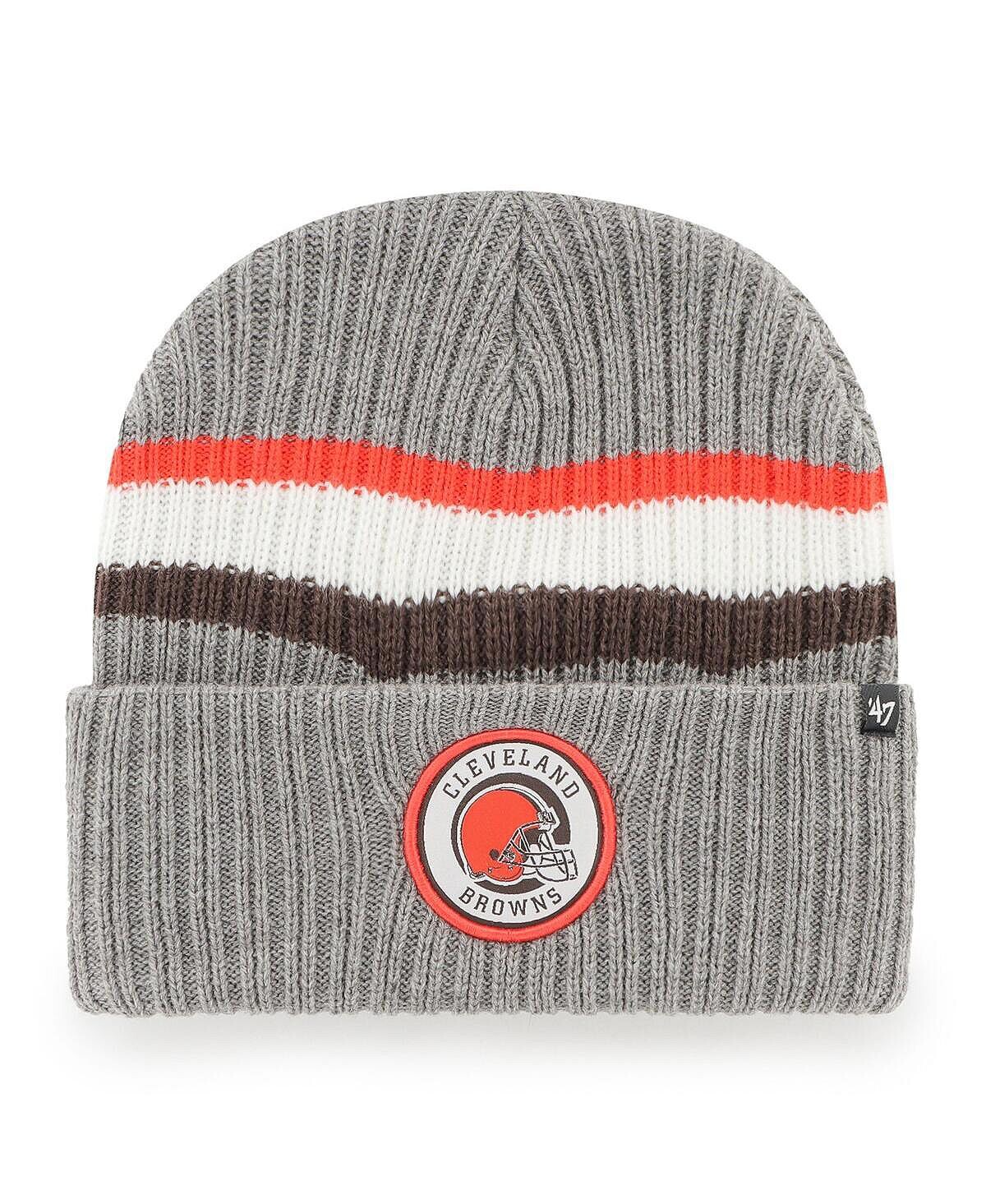 

Мужская серая вязаная шапка Cleveland Browns Highline с манжетами '47 Brand