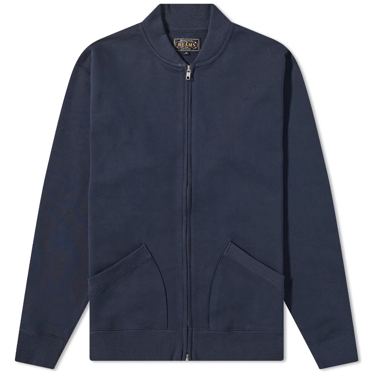 

Куртка-бомбер Beams Plus Zip Sweat, темно-синий