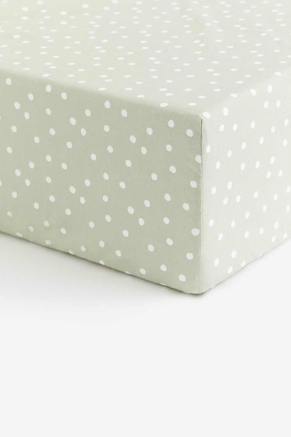 

Простыня H&M Home Patterned Cotton Fitted, светло-зеленый