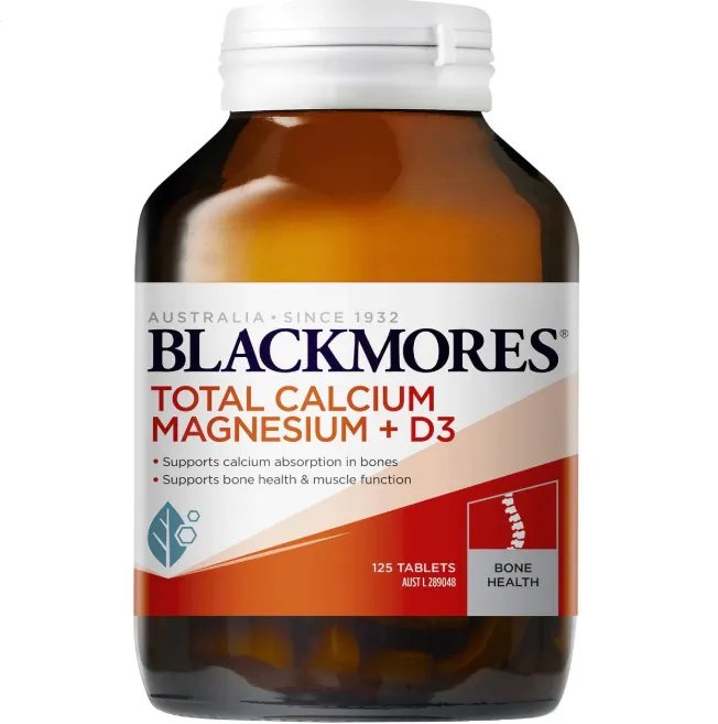 Комплекс минералов Blackmores Total Calcium Magnesium + D3, 125 таблеток бад для укрепления костей solgar calcium magnesium with vitamin d3 в таблетках 150 шт