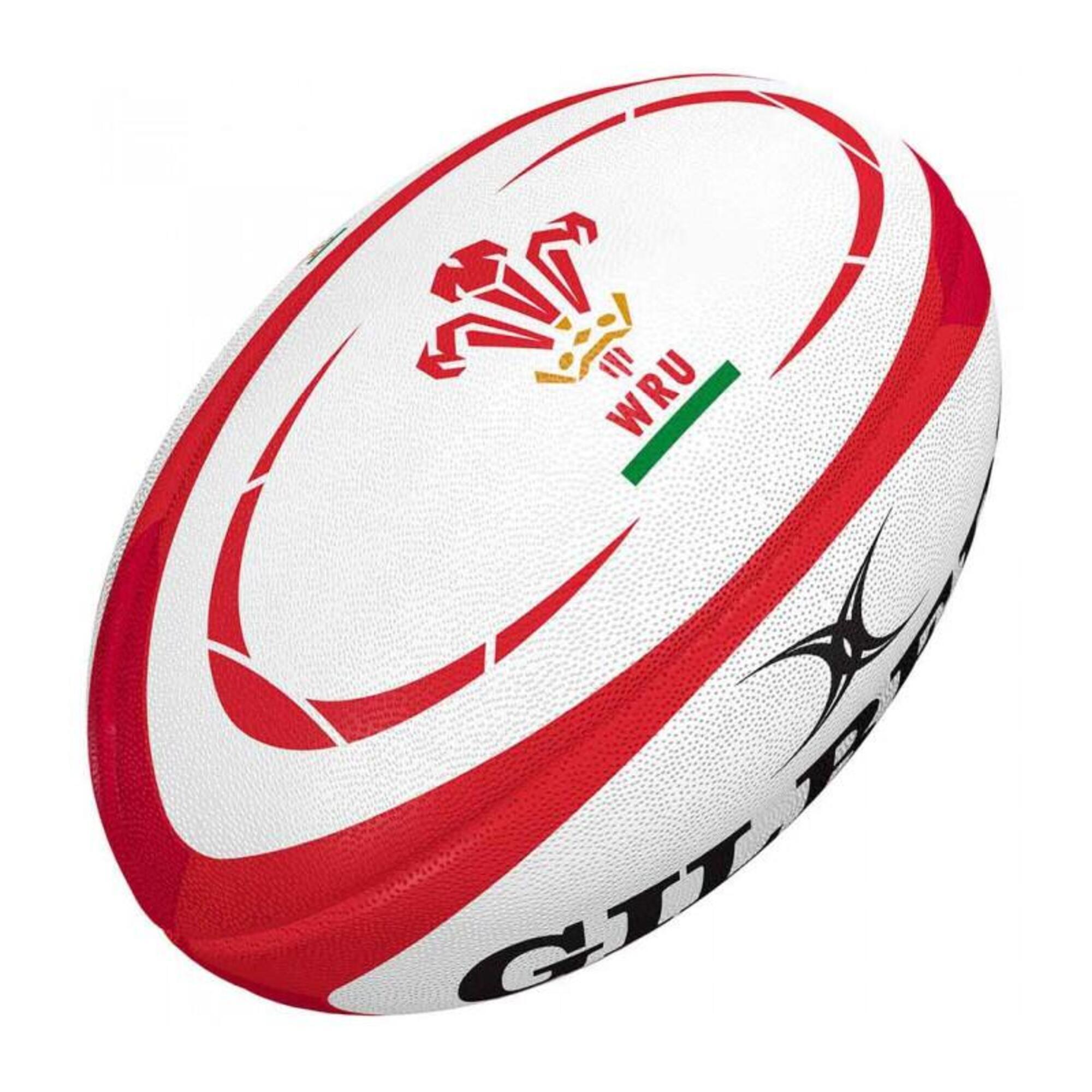 Мяч для регби Gilbert Rugby Ball Wales, белый/красный