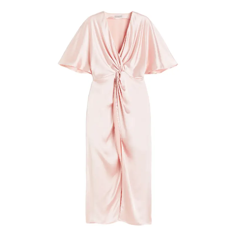 

Платье H&M Draped Satin, светло-розовый