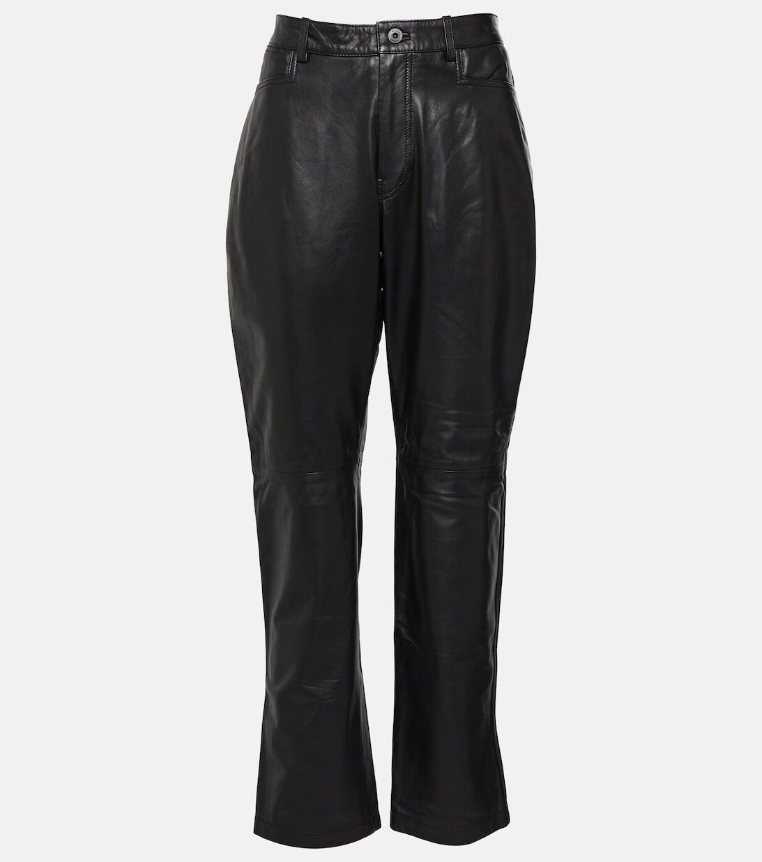 

Кожаные прямые брюки PROENZA SCHOULER, черный