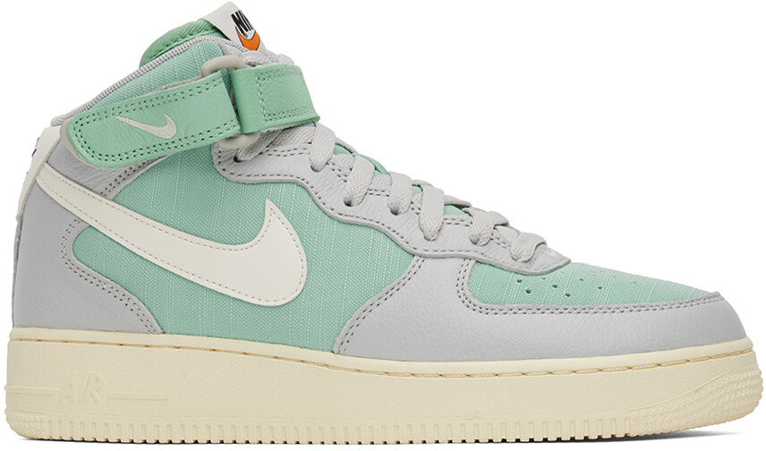 

Зеленые и серые кроссовки Air Force 1 Mid '07 Nike
