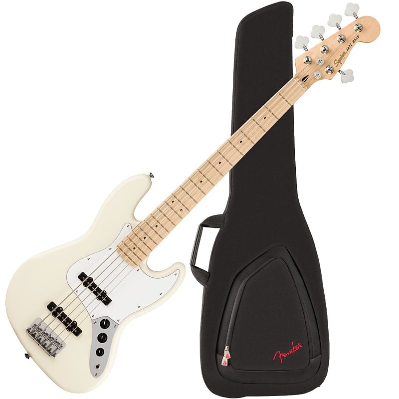 

Squier Affinity Jazz Bass V - Maple, Olympic White PERFORMER PAK Affinity Jazz Bass V Olympic White