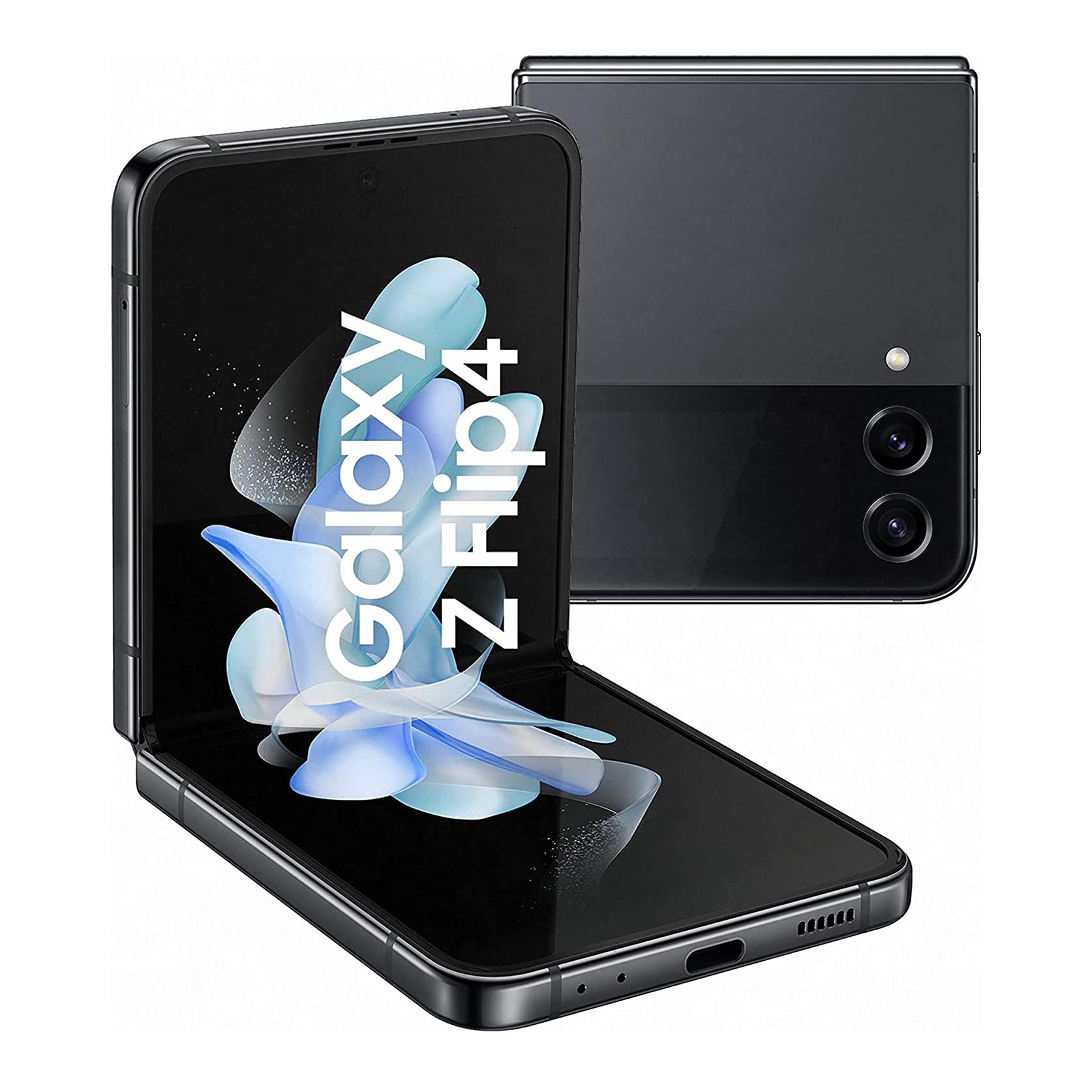 смартфон samsung galaxy z flip4 8 гб 256 гб nano sim e sim синий Смартфон Samsung Galaxy Z Flip4 (1 Nano-SIM+eSIM), 8 Гб/512 Гб, графитовый
