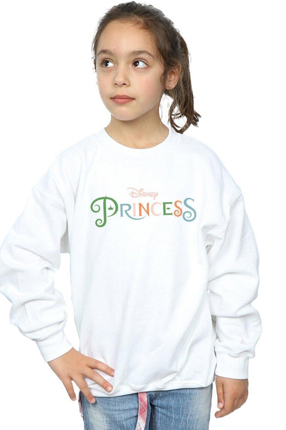 цена Толстовка с цветным логотипом Disney Princess, белый