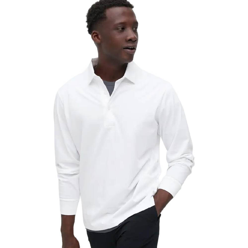 

Лонгслив Uniqlo AIRism Polo, белый