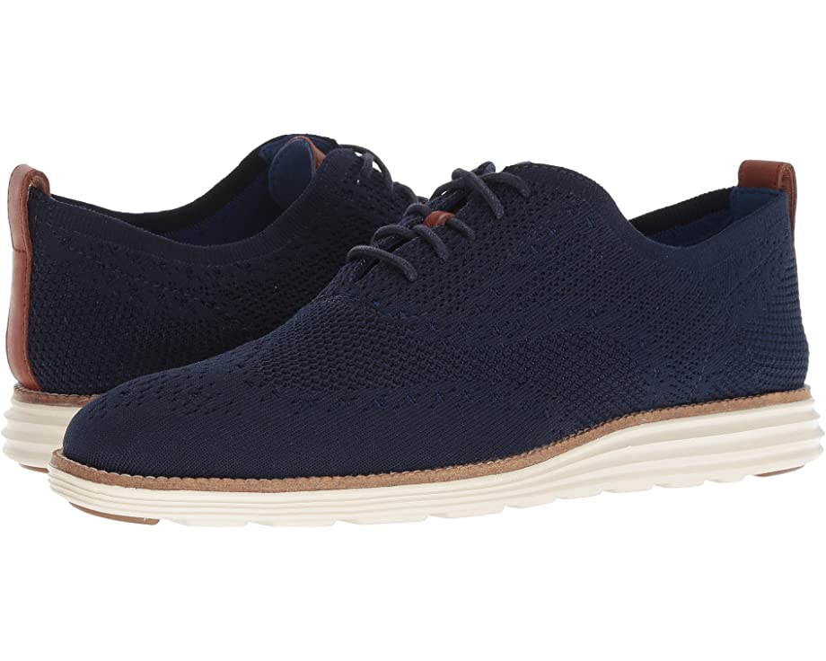 Оксфорды Original Grand Stitchlite Wingtip Oxford Cole Haan, синий - фото