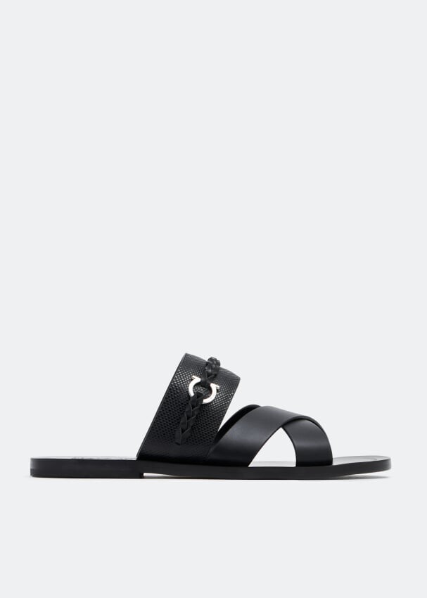 

Сандалии FERRAGAMO Leather sandals, черный