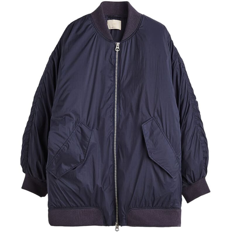 

Пуховик H&M Oversized, темно-синий
