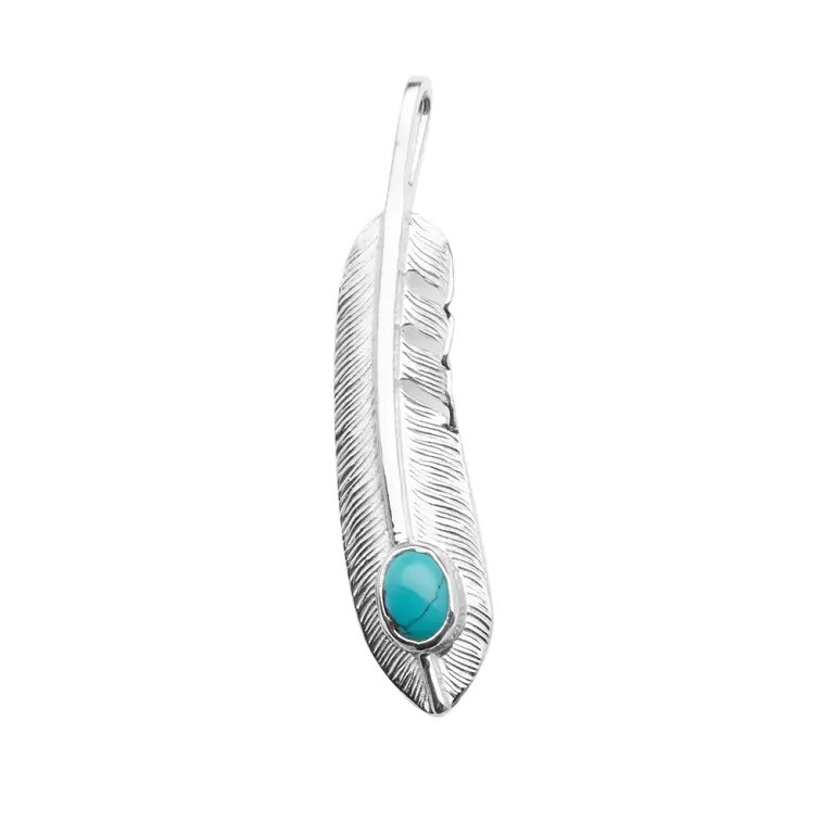 Подвеска First Arrows Turquoise Feather Medium, серебристый подвеска на шею кулон на цепочку женский под золото xuping