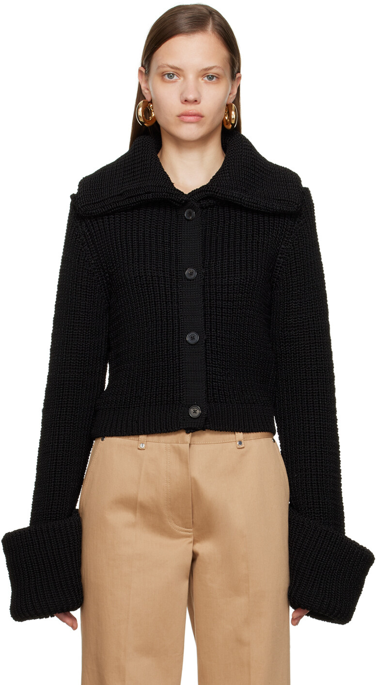 

Черный массивный кардиган JW Anderson