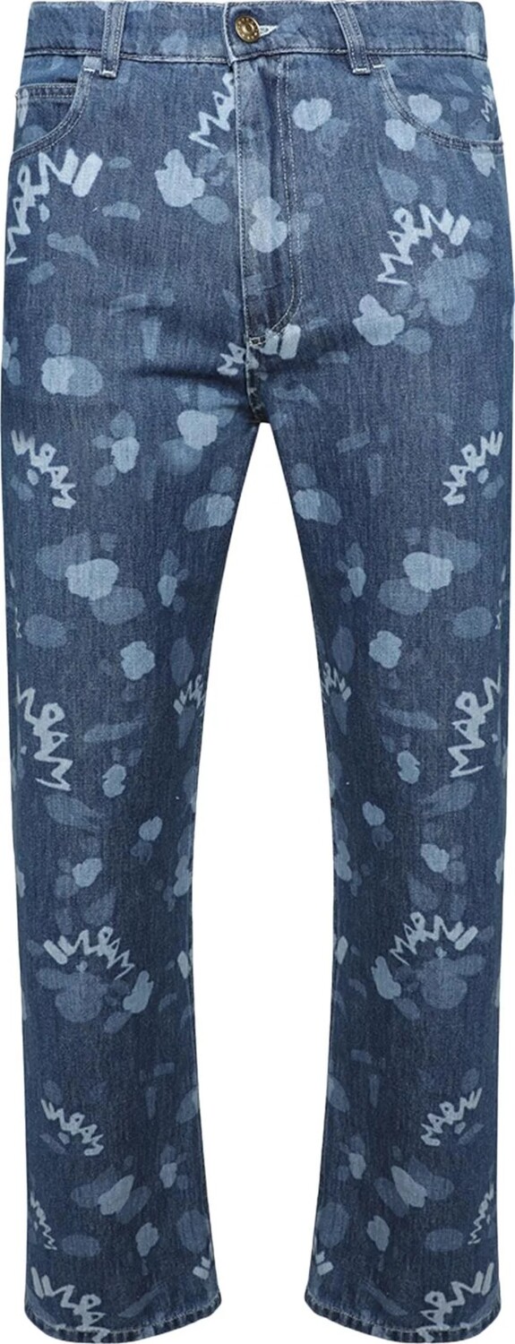 

Джинсы Marni Laser Print, синий