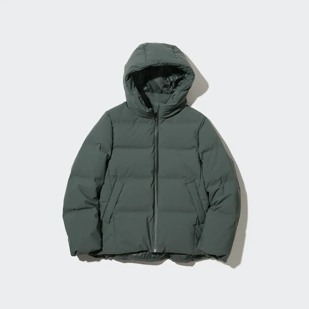 

Пуховик Uniqlo Seamless down, оливковый, Зеленый