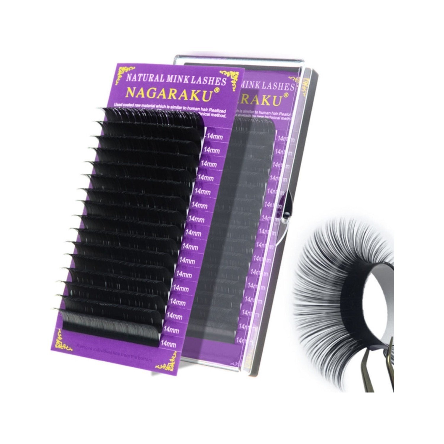 

Накладные ресницы Ocean Nagaraku (Natural Eyelash), 15 мм 0.10D