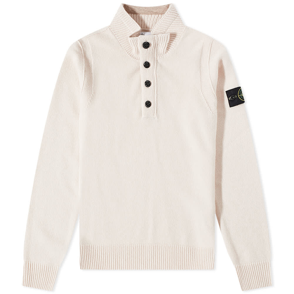

Джемпер Stone Island Lambswool Quarter Button Knit, Белый