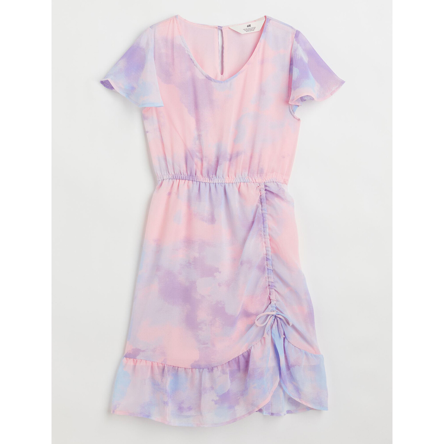 

Платье с оборкой H&M Tie-dye, светло-розовый
