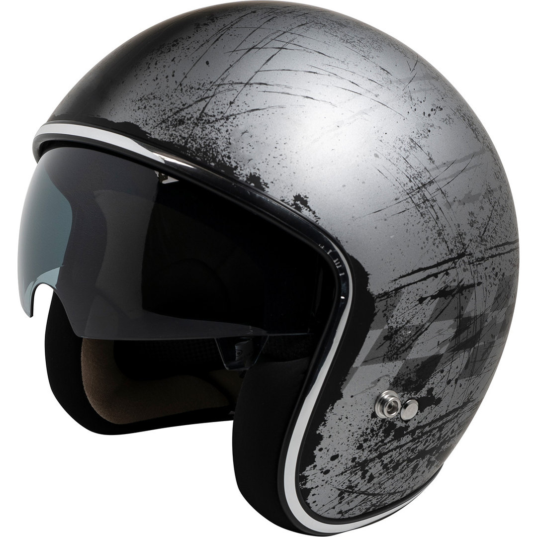 Шлем IXS 77 2.5 Реактивный, серебристо-черный norgau 051110110 серебристо синий серебристо черный