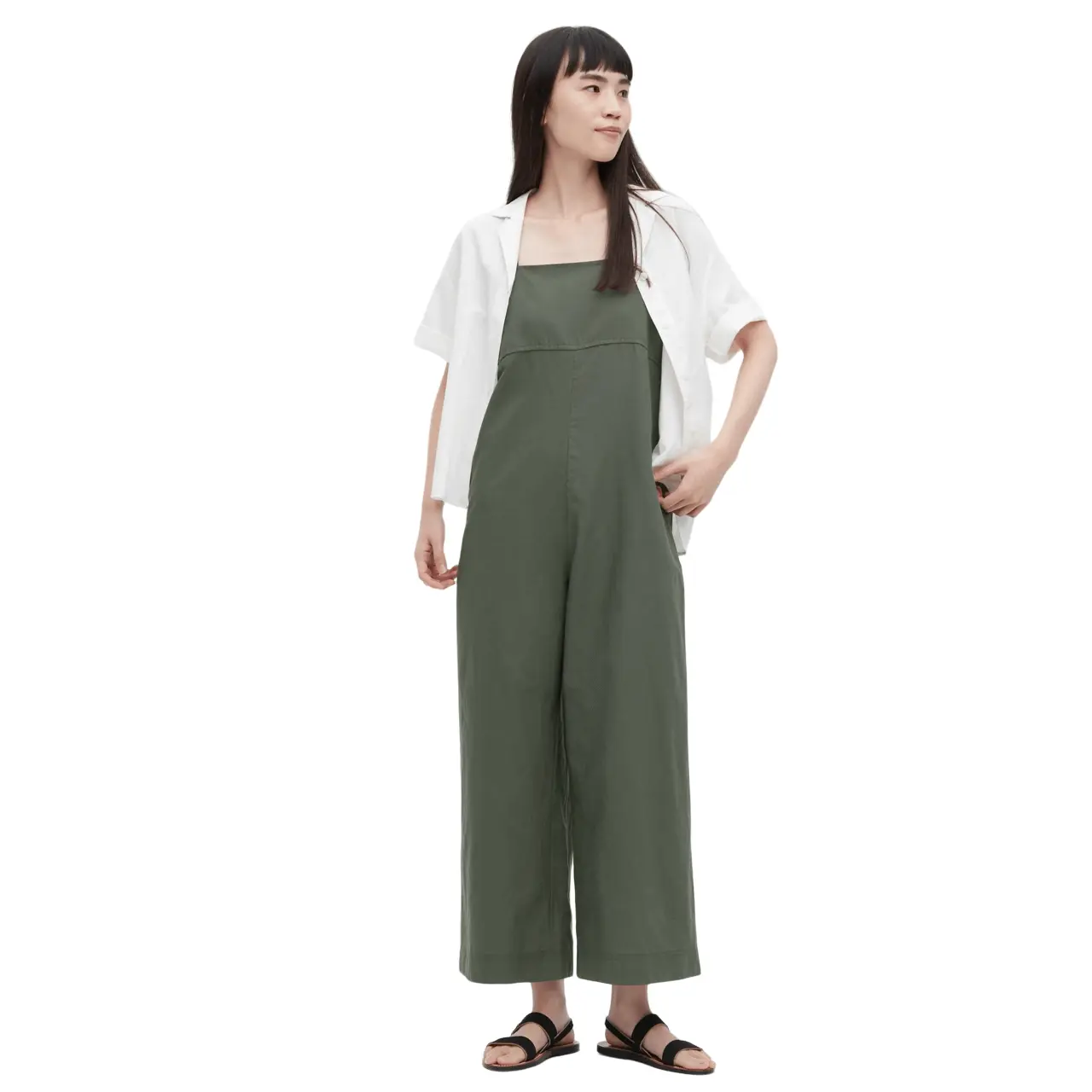 

Комбинезон Uniqlo Linen Blend, оливковый