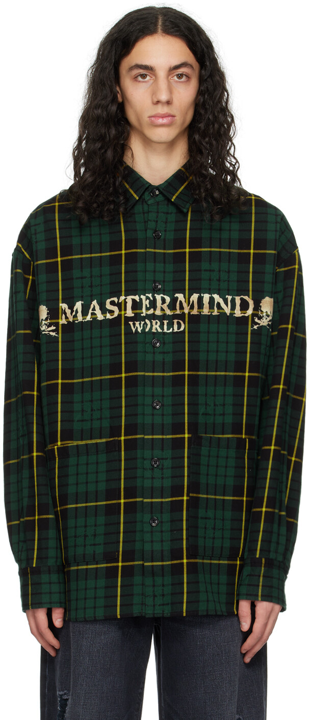 

Зеленая рубашка в клетку mastermind WORLD