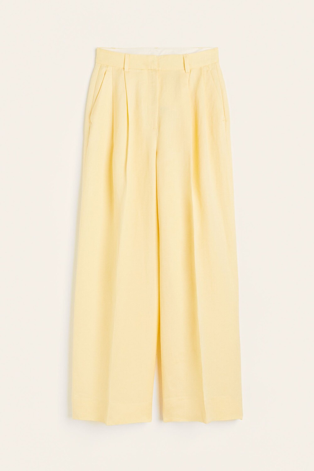 

Брюки H&M Linen-blend Dress, светло-желтый