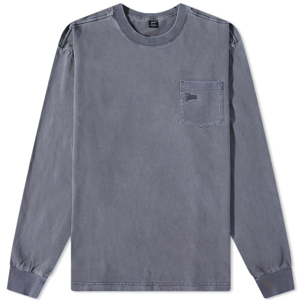 

Футболка Patta Basic Washed Pocket Long Sleeve Tee, Серый