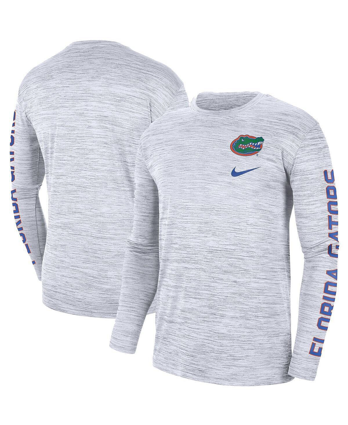 

Мужская белая футболка с длинным рукавом florida gators velocity legend team performance Nike, белый