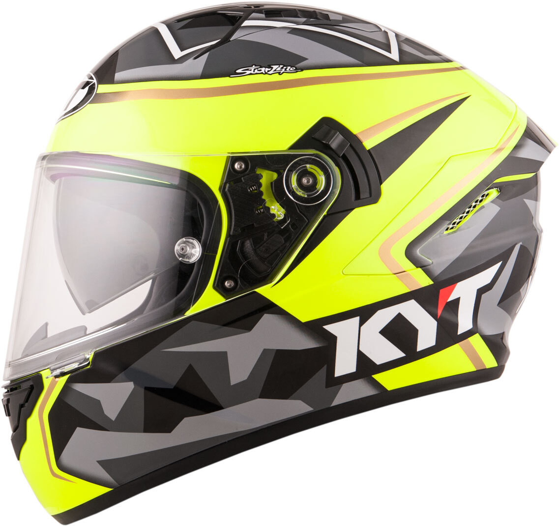 

Шлем KYT NF-R Espargaro Replica 2017, серо-желтый