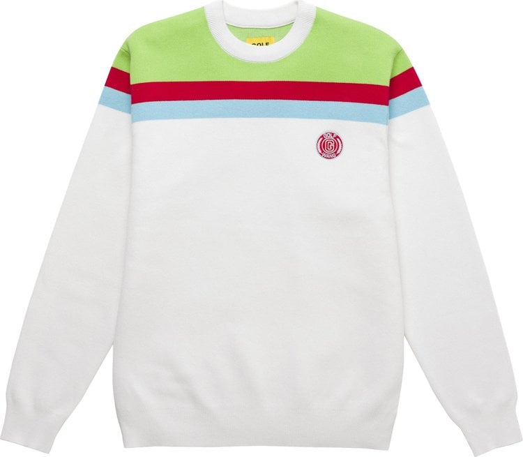 Свитер GOLF WANG Cookie Patch Sweater 'Ivory/Green/Orange/White', кремовый - фото