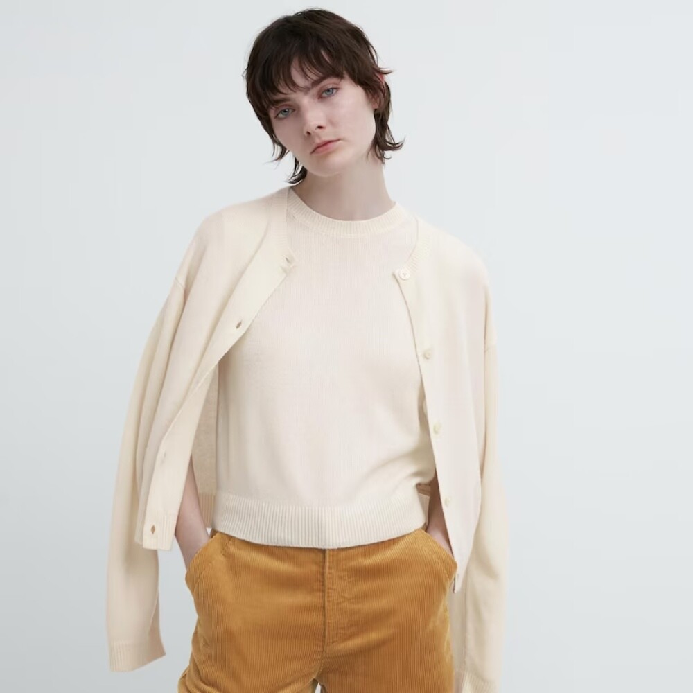 

Жилет Uniqlo 100% Cashmere, молочно-белый