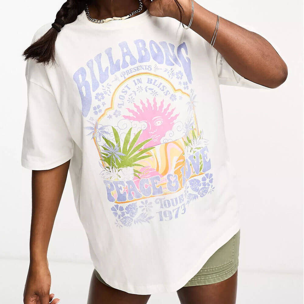 

Футболка оверсайз Billabong Peach And Love, белый