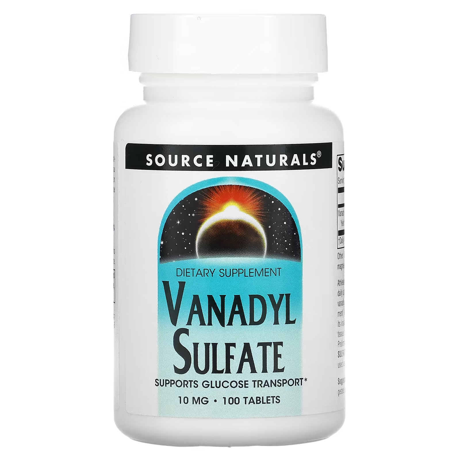 Source Naturals Ванадила сульфат 10 мг, 100 таблеток цена и фото
