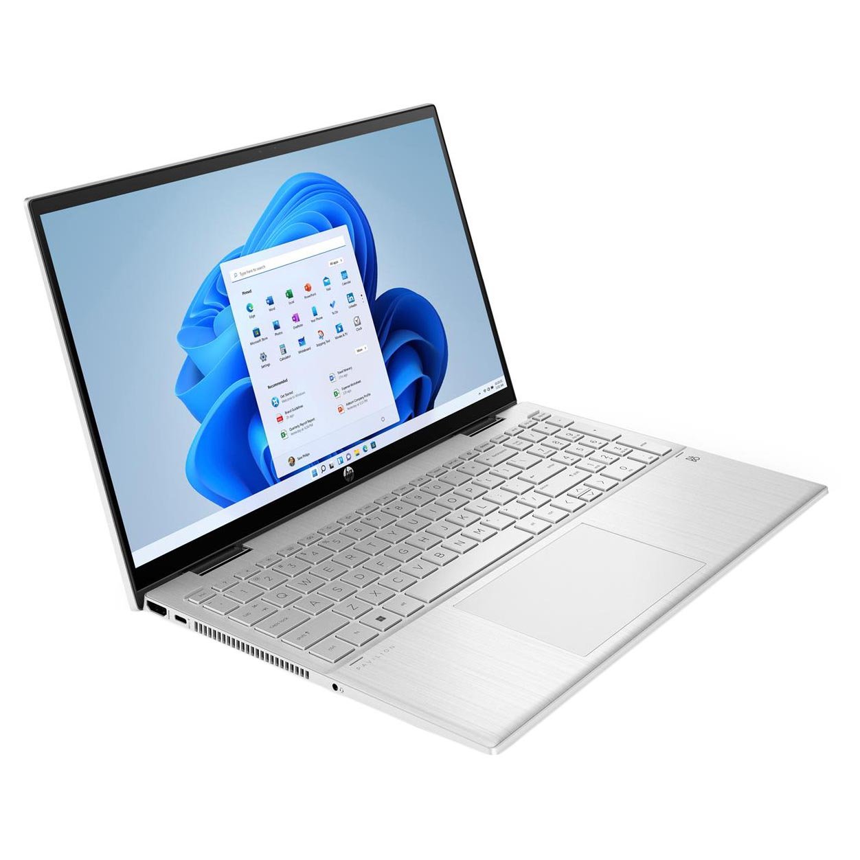 Ноутбук HP Pavilion x360 15-er1010nr, 15.6" Full HD Сенсорный, 12Гб/256Гб, i5-1235U, серебряный, английская клавиатура - фото