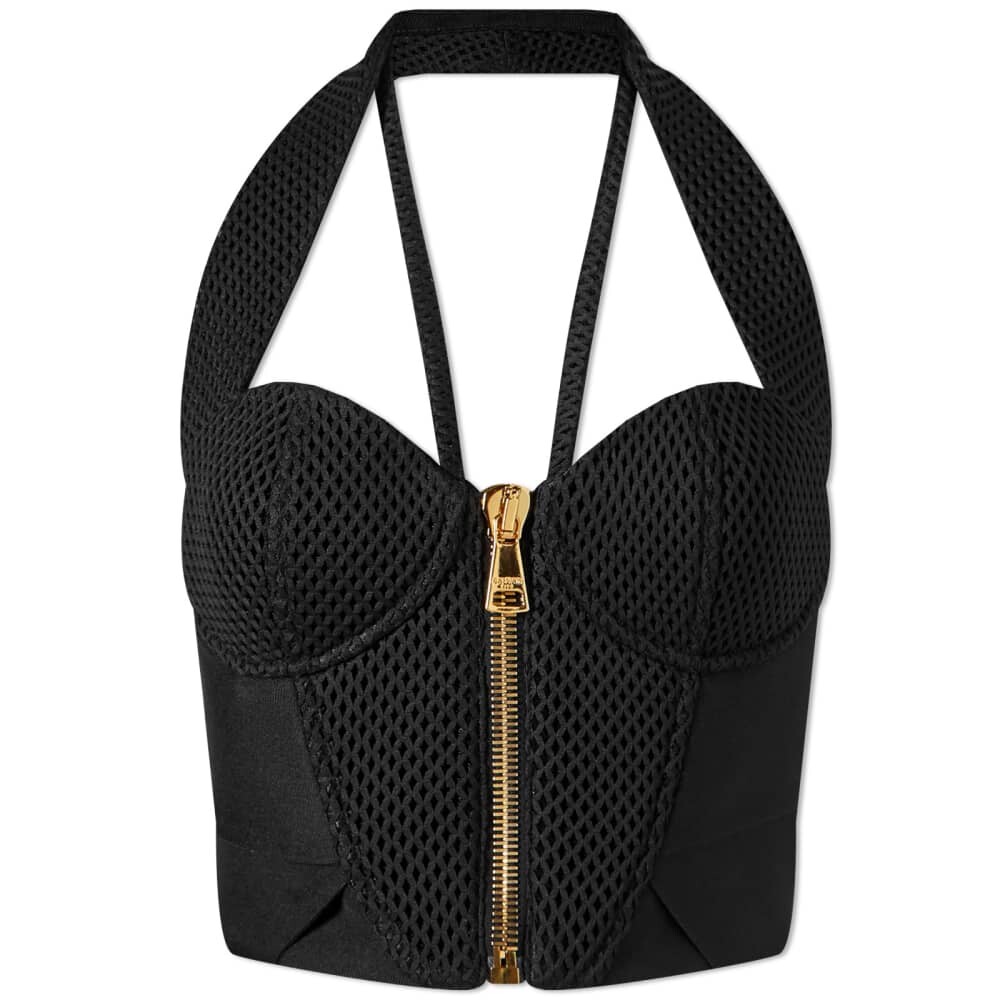 

Топ Balmain Halterneck Mesh Corset Top