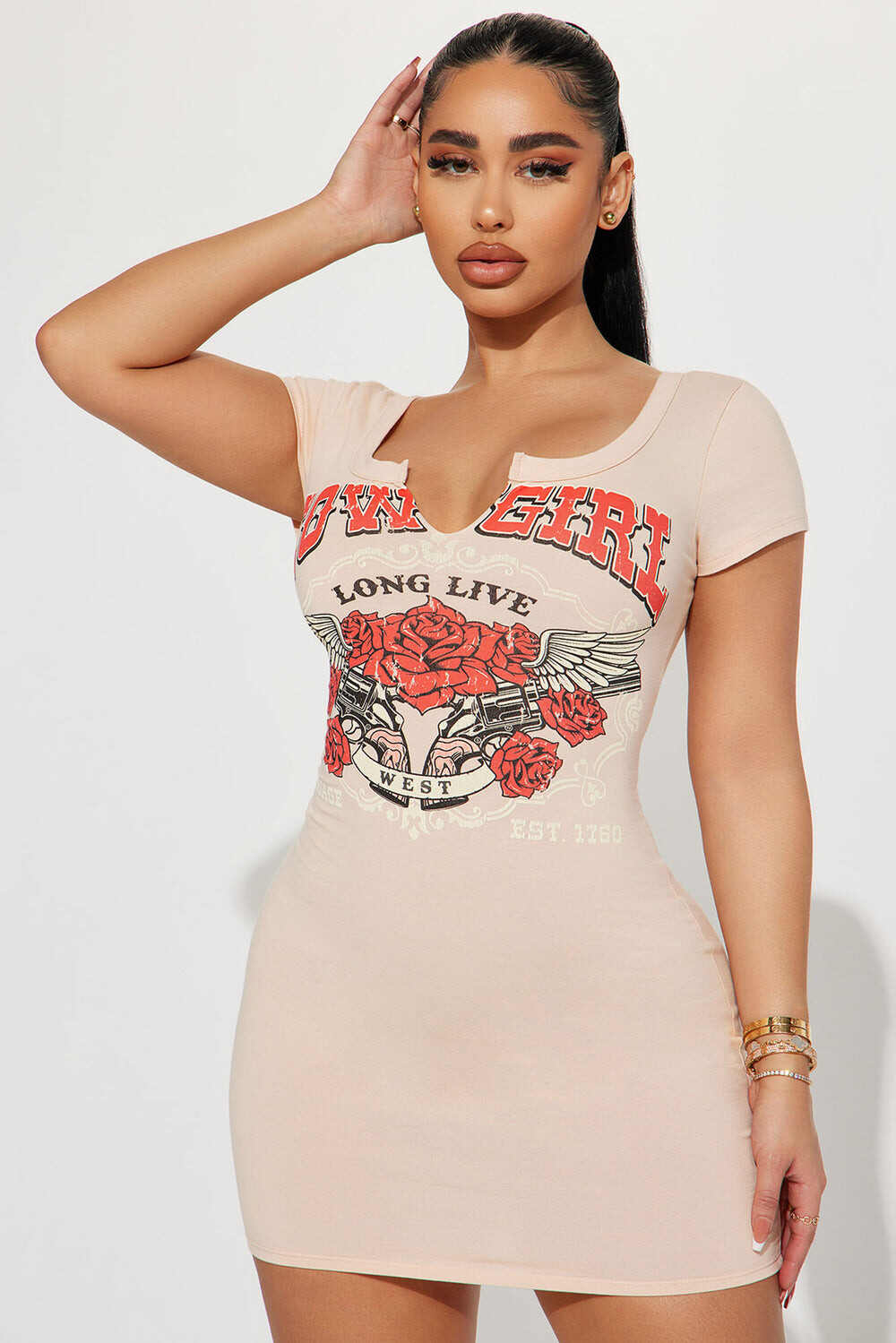 

Мини платье Fashion Nova FND29113, серо-коричневый