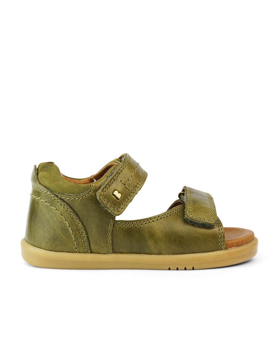Детские зеленые кожаные сандалии Bobux Bobux, темно-зеленый цена и фото