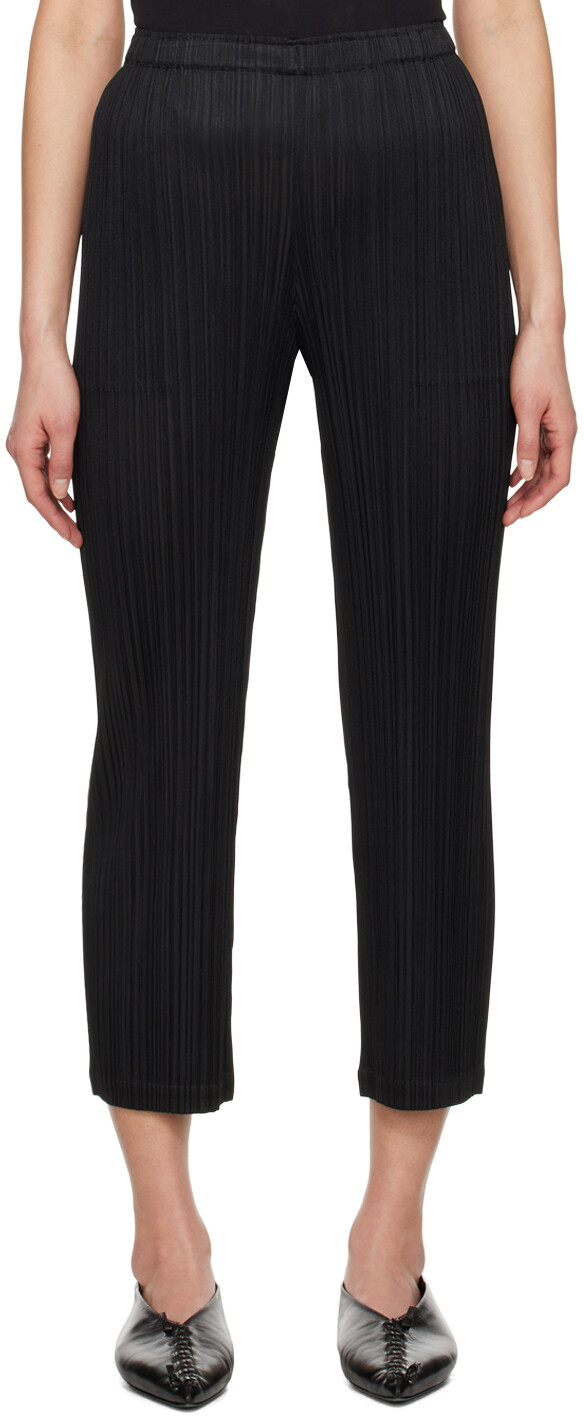 

Черные толстые брюки 1 шт. Pleats Please Issey Miyake