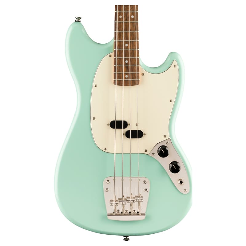 Squier Classic Vibe '60s Short-Scale Mustang Bass, Laurel FB, Surf Green - фото