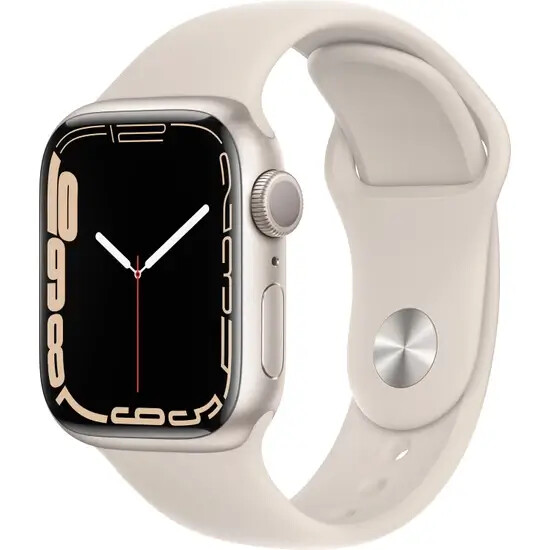 

Умные часы Apple Watch Series 7, 41 мм, сияющая звезда, Серебристый
