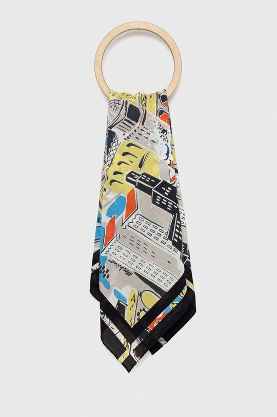 

Хлопковый шарф Moschino, мультиколор