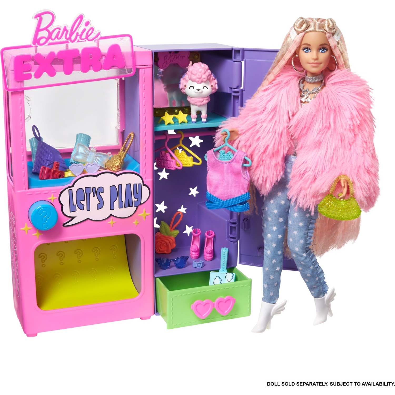 Игровой набор с дополнительной одеждой для Barbie HFG75 игровой набор barbie экстра вендинговый аппарат hfg75