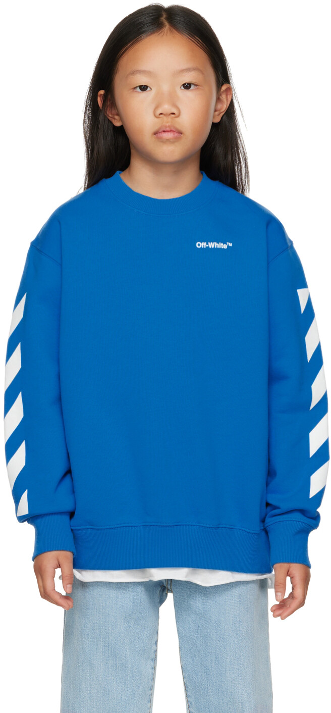

Детская синяя толстовка Helvetica Diag Off-White