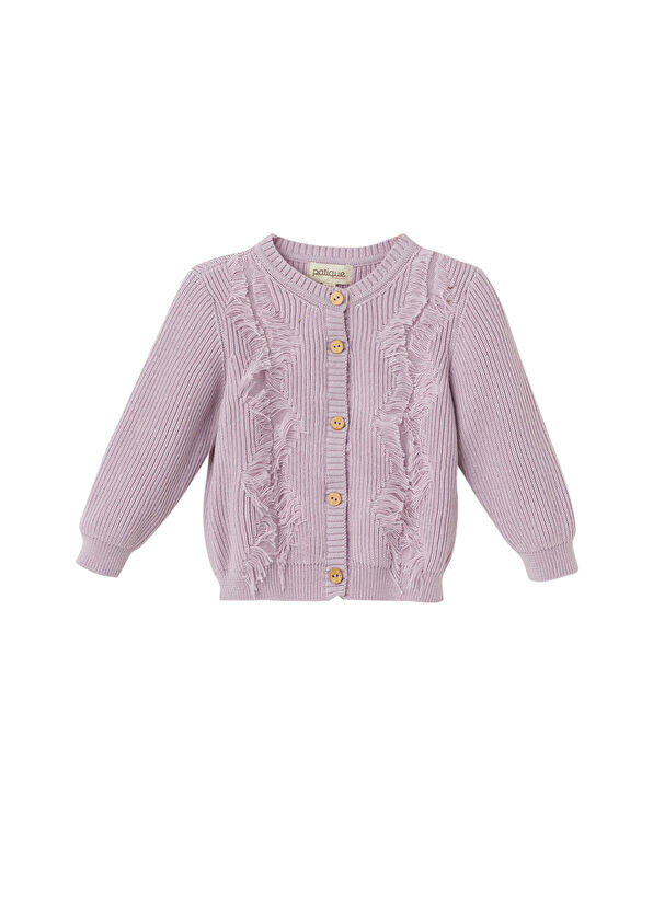 

Кардиган с кисточками из органического хлопка Patique Kids, сиреневый