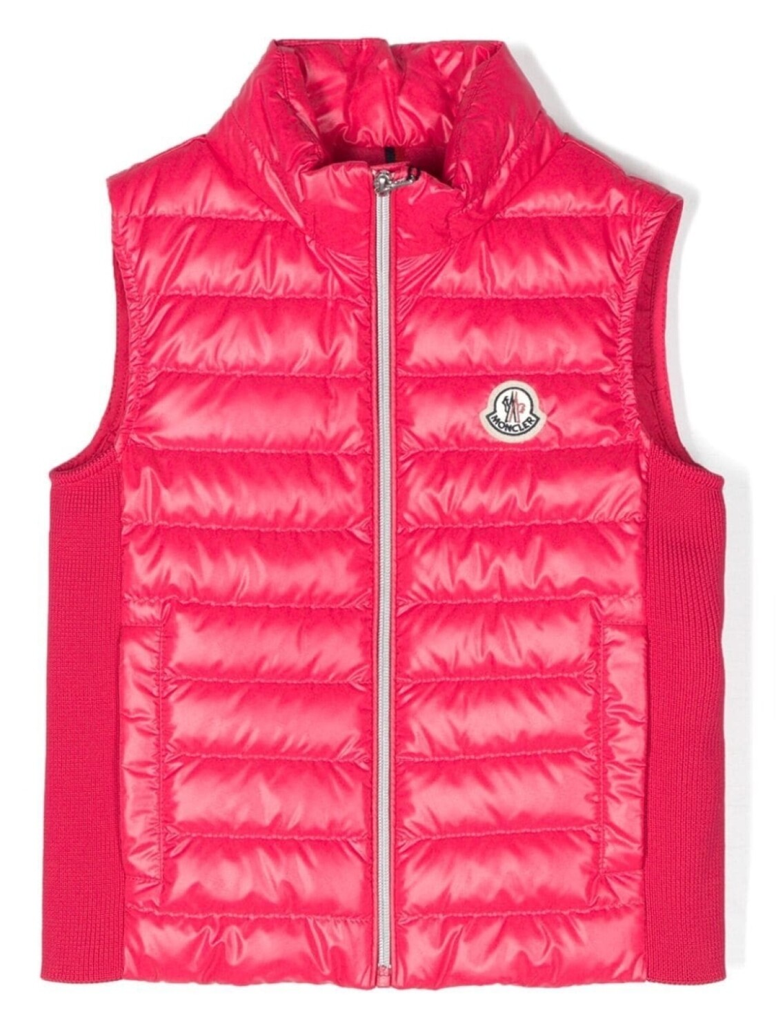 

Moncler Enfant дутый жилет с нашивкой-логотипом, розовый