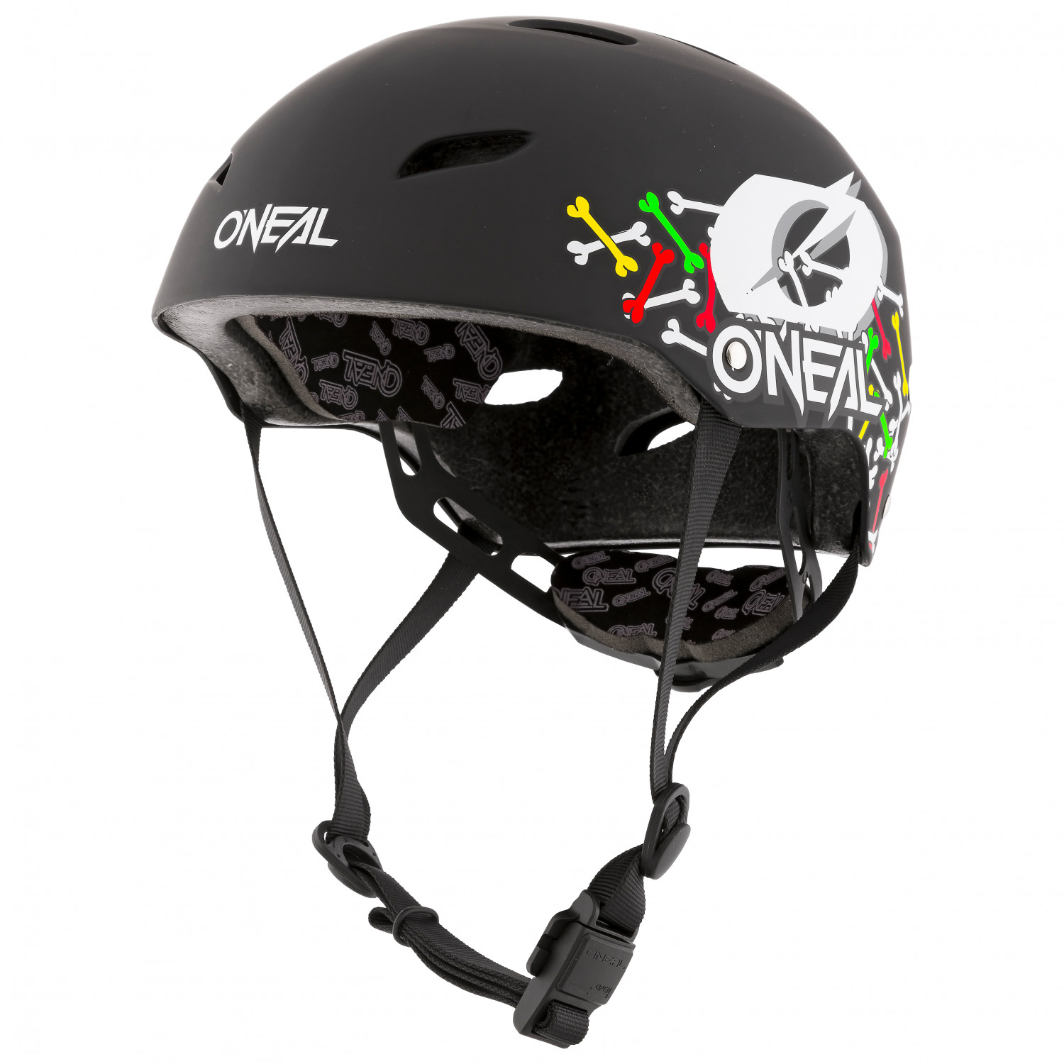 шлем oneal dirt lid zf solid велосипедный черный Велосипедный шлем O'Neal Kid's Dirt Lid Youth Helmet Skulls, цвет Black/Multi