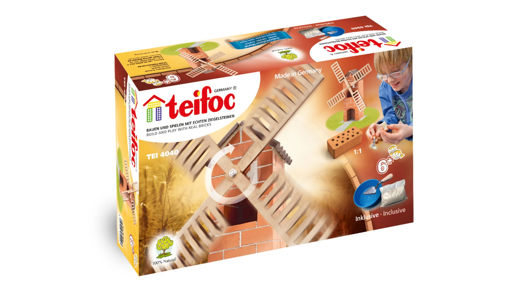 Ветряная мельница Teifoc 3 шт детская игрушка ветряная мельница