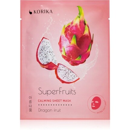 

KORIKA SuperFruits Dragon Fruit - Успокаивающая тканевая маска 25 г