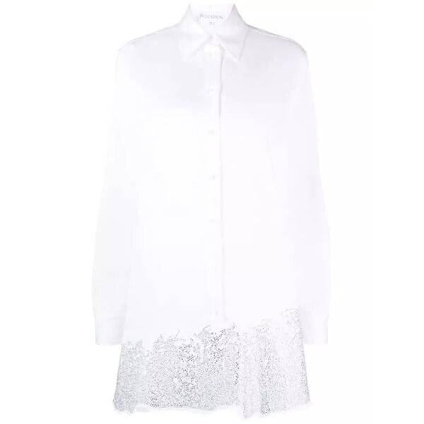 

Платье crystal-embellished cotton shirtdress J.W. Anderson, белый